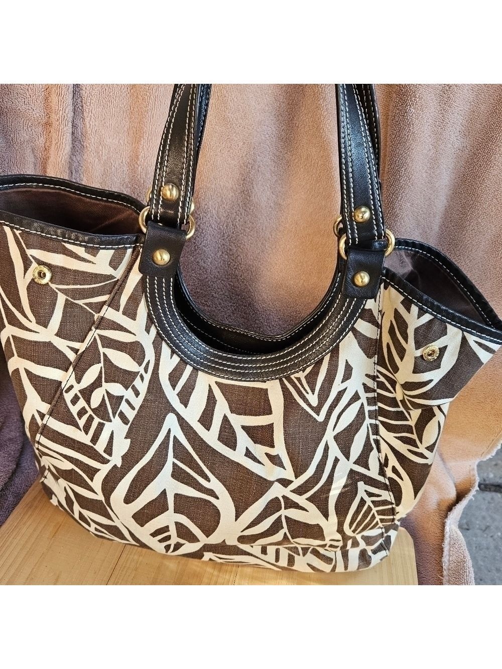 Talbots 100% Cotton Tropical Satchel Bag
